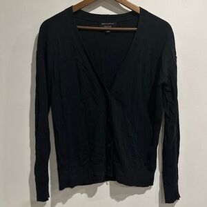 BANANA REPUBLIC Black‎ Forever Sweater Cotton Blend Cardigan Size S